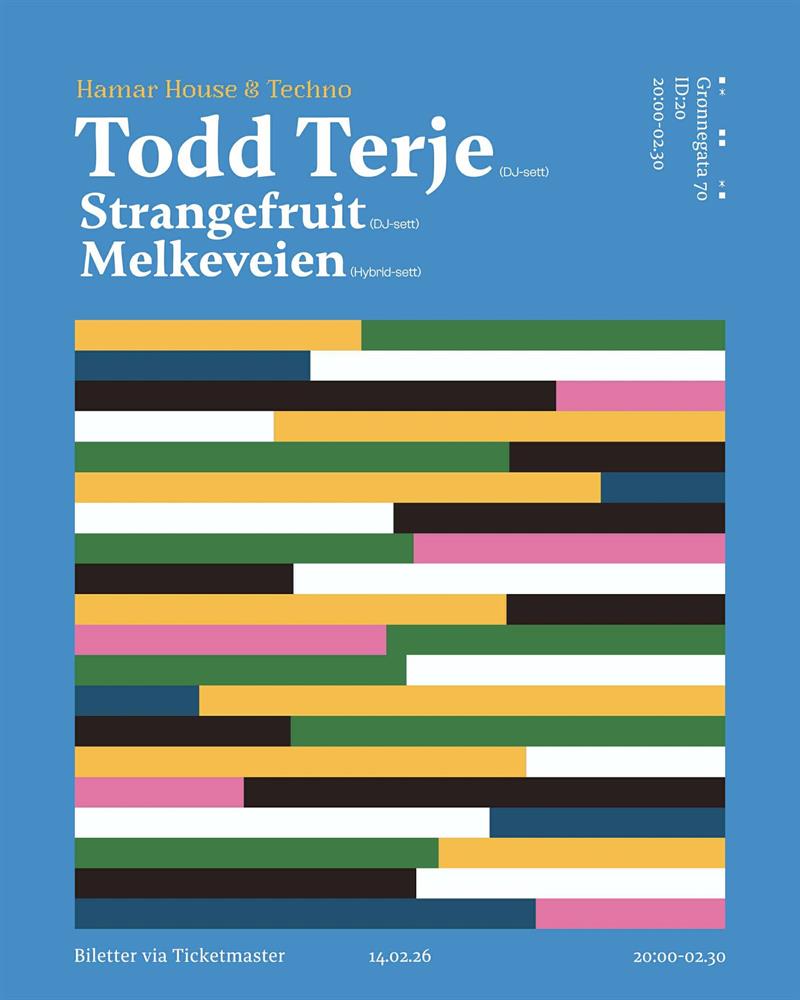 Plakat Klubbkveld 6.0 Hamar House & Techno + Todd Terje