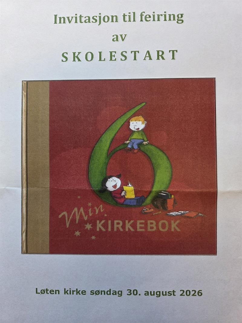 Plakat Skolestart-gudstjeneste
