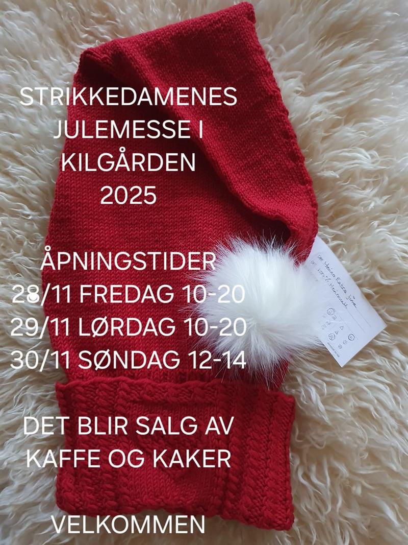 Plakat Strikkedamenes Julemesse i Kiilgården