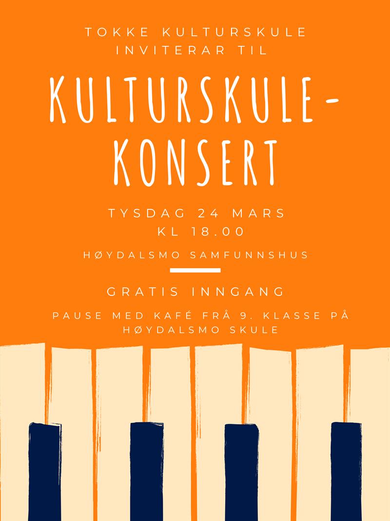 Plakat konsert Høydalsmo 24mars