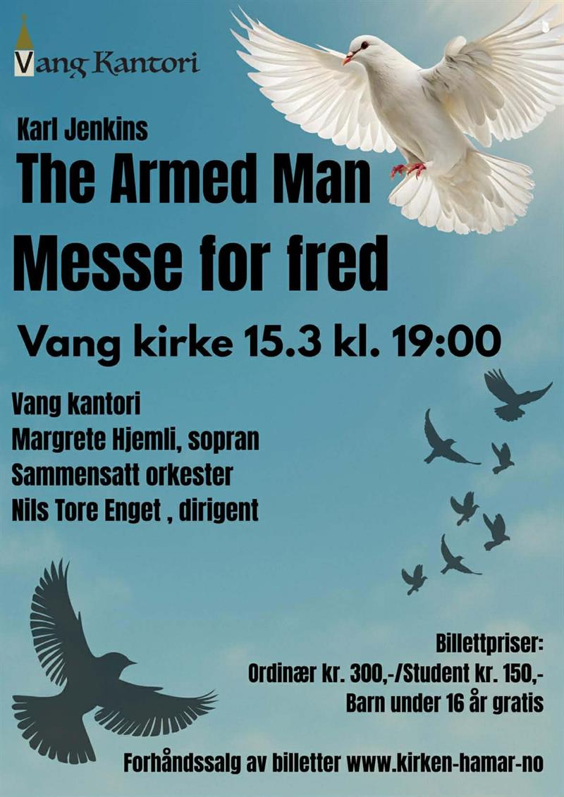 Plakat The Armed Man Fredsmesse Vang Kantori