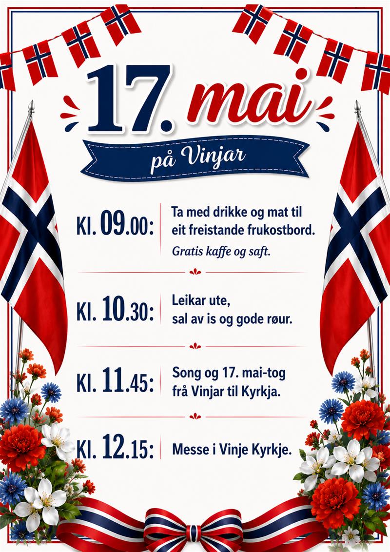 17. Mai på Vinjar - Vest-Telemark.no