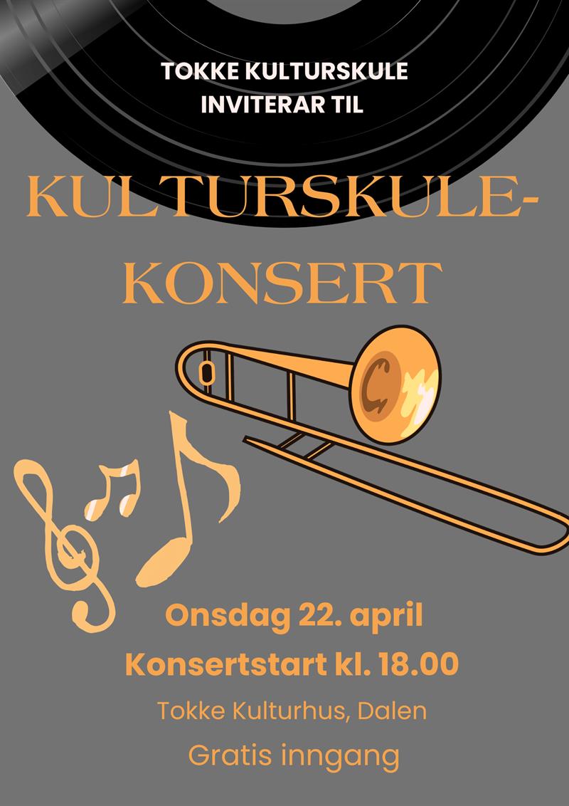Plakat konsert Dalen 22. april