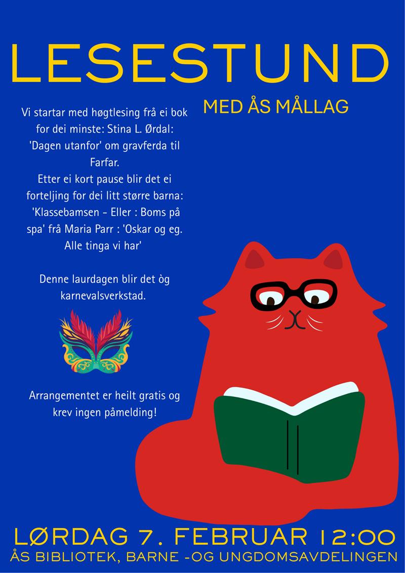 Plakat Lesestund med Ås mållag
