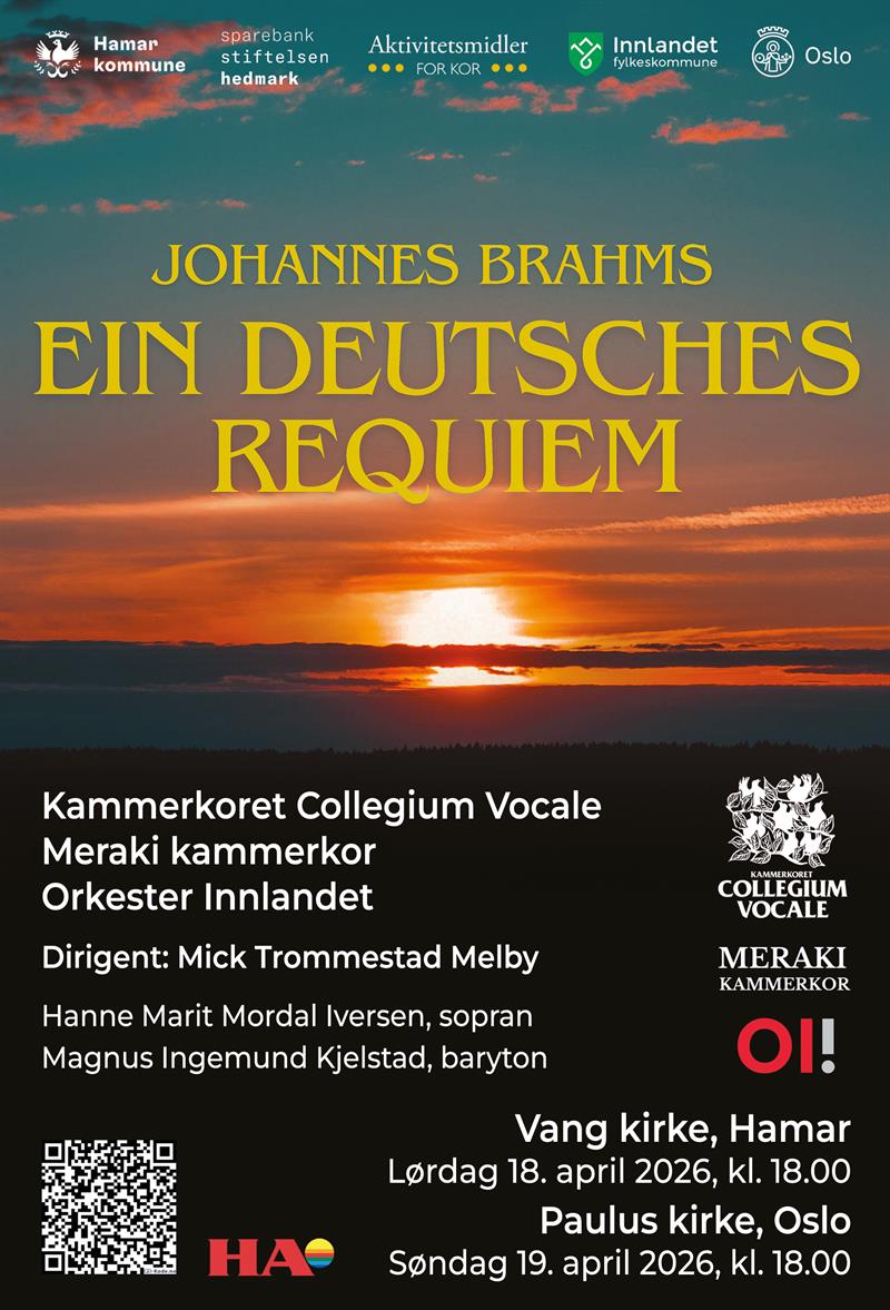 Plakat Brahms: Ein Deutsches Requiem - Vang kirke