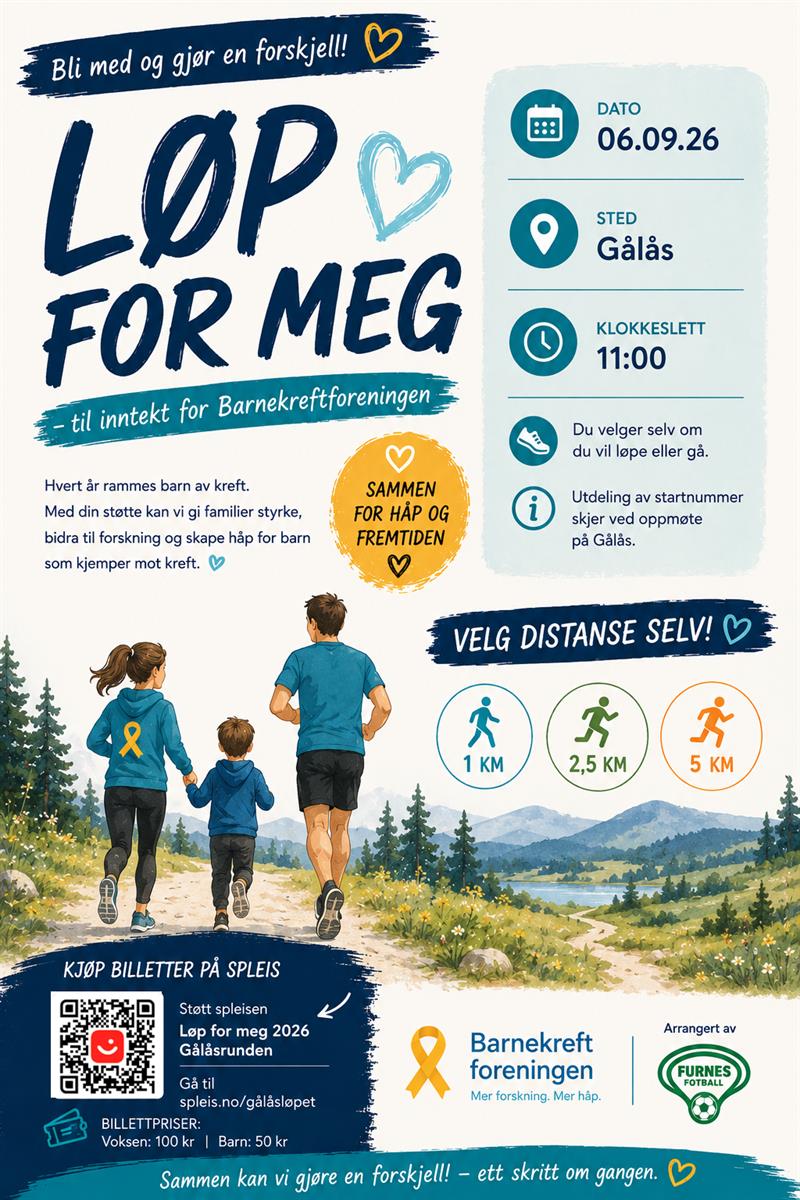 Plakat Løp for meg 2026 - Gålåsløpet