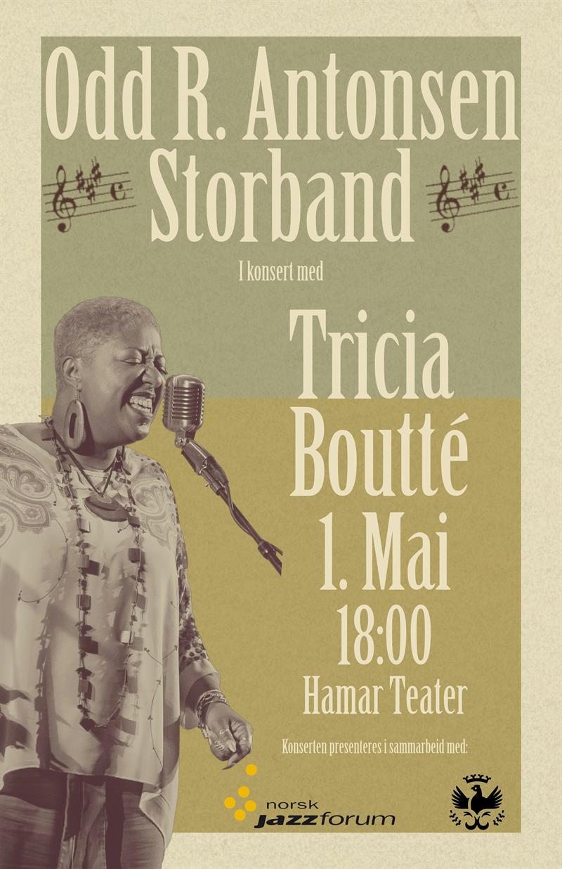 Plakat Odd R Antonsen Storband med Tricia Boutté
