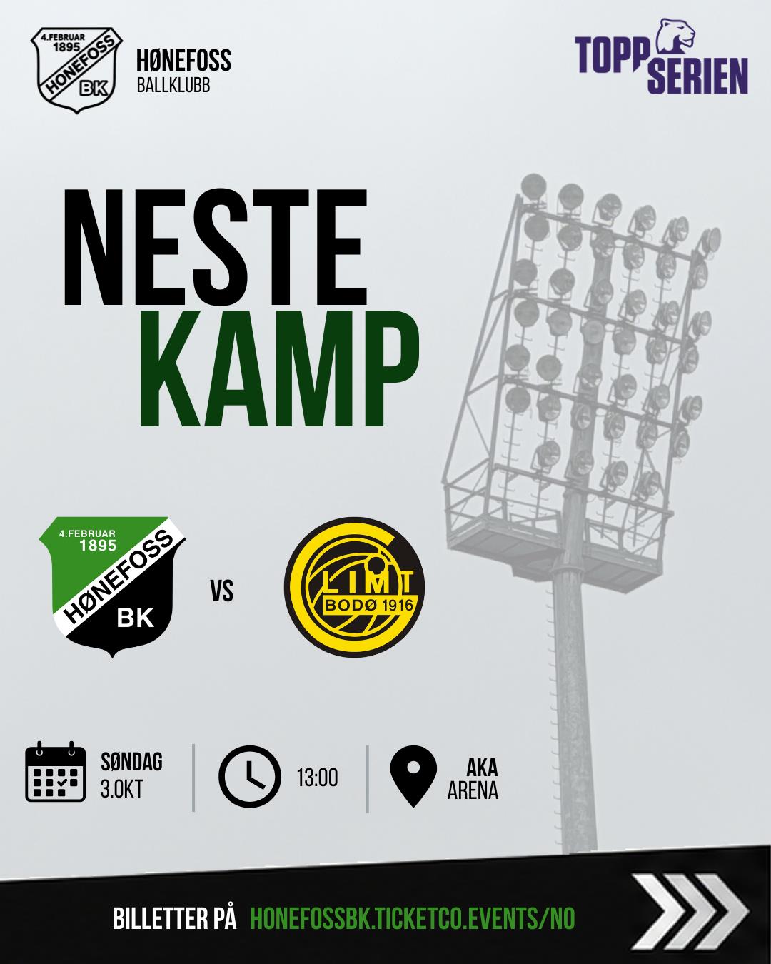 Fotballkamp Hønefoss - Bodø/Glimt | Toppserien
