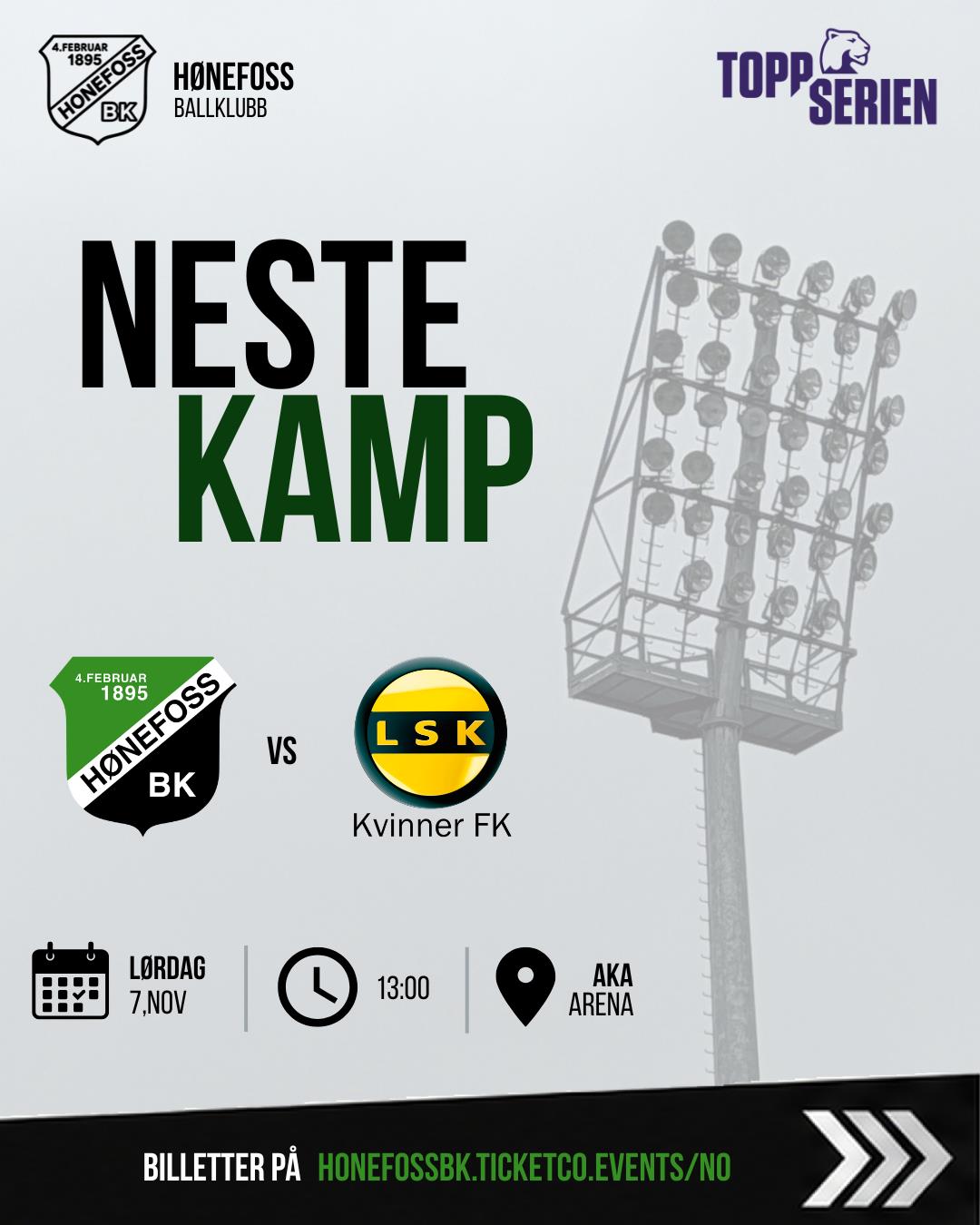 Fotballklubb Hønefoss - LSK kvinner | Toppserien