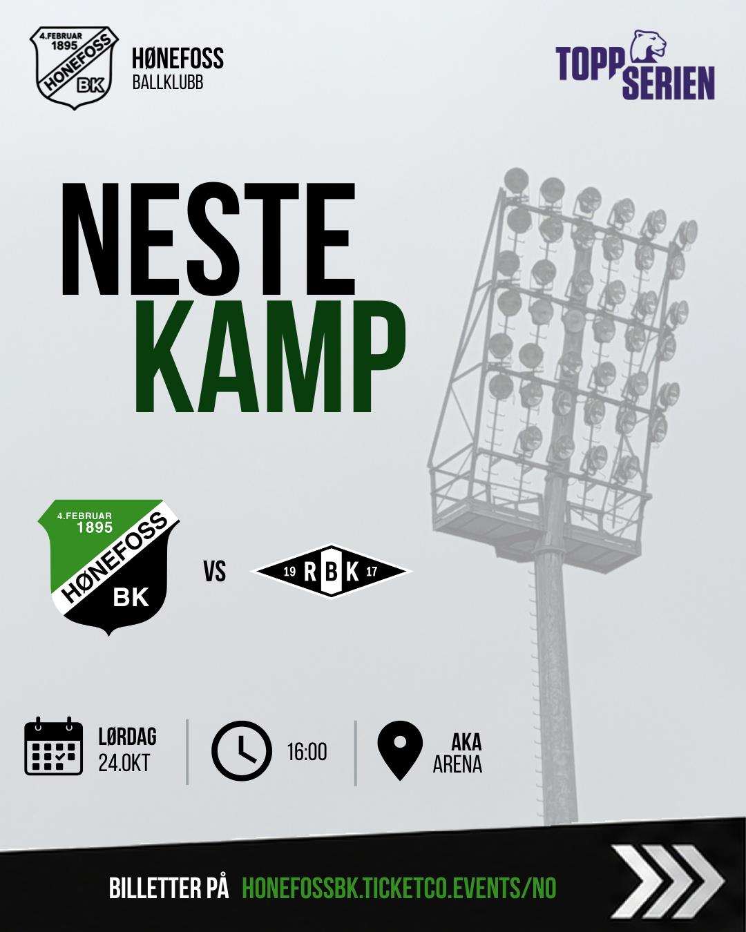 Fotballkamp Hønefoss - Rosenborg | Toppserien