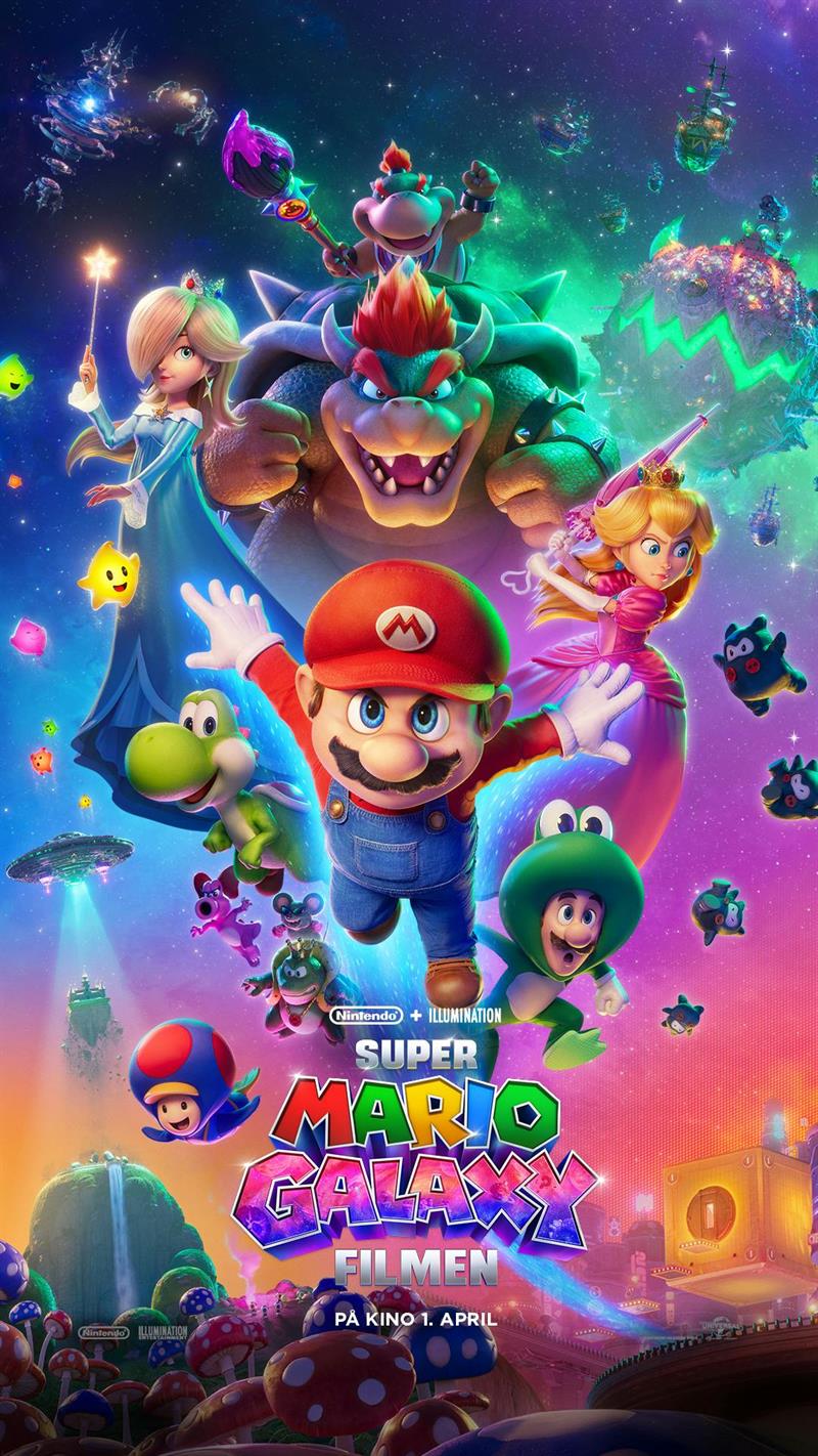 Plakat Super Mario Galaxy filmen (2D, Engelsk tale, Norsk tekst)