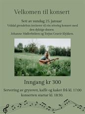 Konsert med Johanne Møllerbråten og Torjus Gravir Klykken
