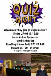 PåskeQuiz og pubkveld på Ungdomshuset i Treungen