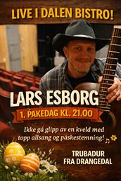 1. PÅSKEDAG – LARS ESBORG LIVE KL. 21.00