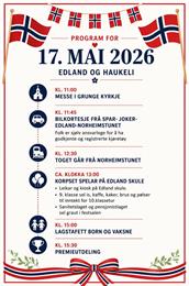 17.mai på Edland/Haukeli