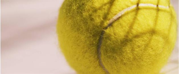 Bild på tennisboll, Arkivbild