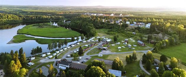 Utblick över restaurang och camping, Destination Sikfors