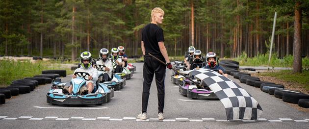 Start för gocartutmaning, Gocart Piteå