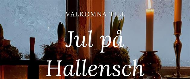 Affisch, välkomna till Jul på Hallensch