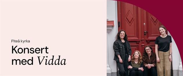 Vokalensemblen Vidda har konsert i Piteå kyrka.