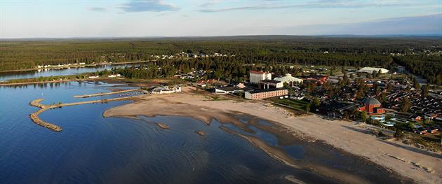 Flygfoto över Pite Havsbad, Thomas Åberg