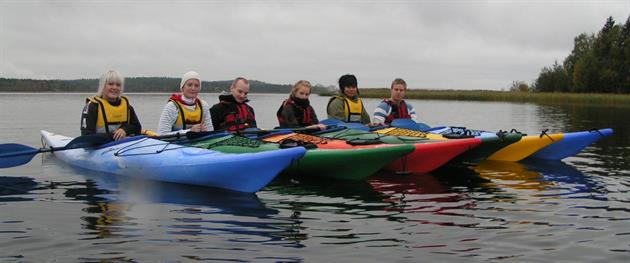 Kajaker ute på tur, Hansi Gelter