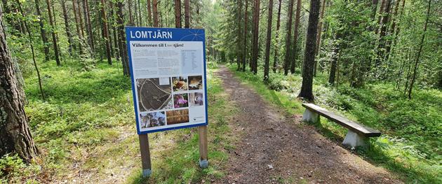 Lomtjärn informationsskylt, Guide Natura