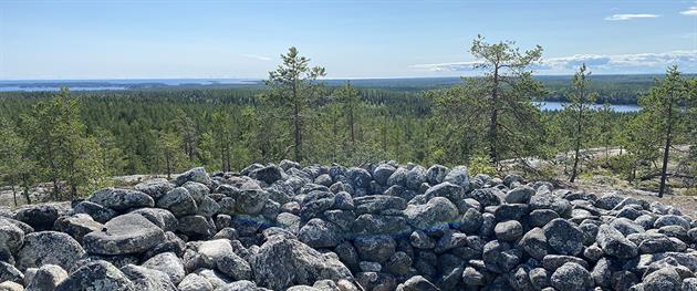 Utsikt från Arkeologstigen, Piteå turistcenter