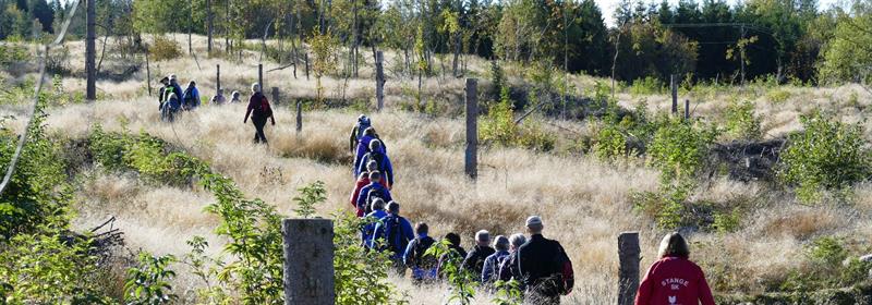 Plakat Stasjonsstien Tangen-Stange fottur