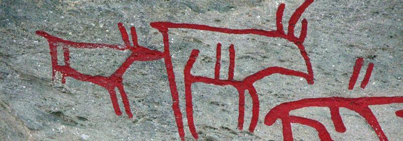 Plakat Barnas Turlag: Fottur til Steinsholmen i Mjøsa og helleristningene