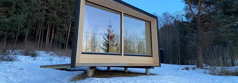 Plakat Barnas Turlag: Ettermiddagstur ved Dagsturhytta i Furuberget