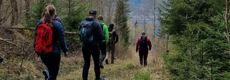 Plakat Kveldstur til Bjørgeberget for unge voksne