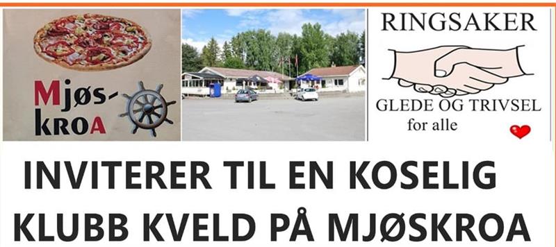 Plakat Klubb kveld på Mjøskro Moelv