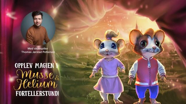 Plakat Barnas lørdag: Musse og Helium - fortellerstund