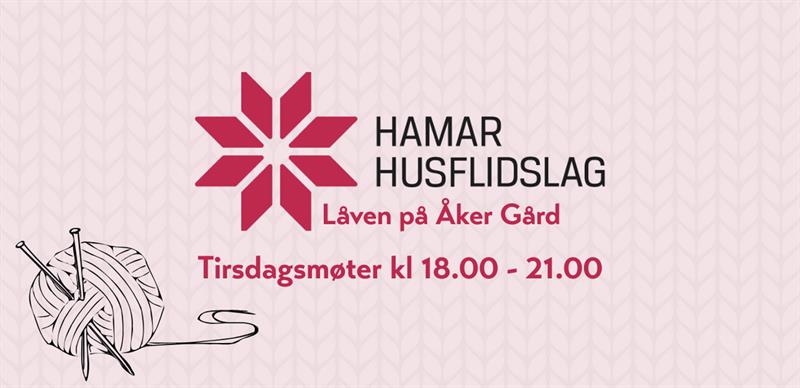 Plakat Tirsdagsmøte i Hamar Husflidslag