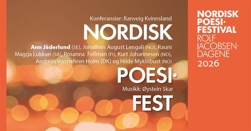 Plakat Nordisk Poesifestival - Nordisk  Poesifest!