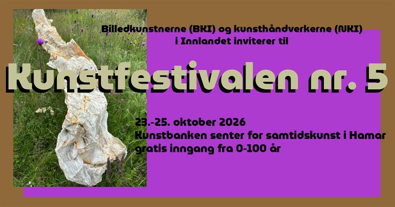 Plakat Kunstfestivalen i Innlandet 2026