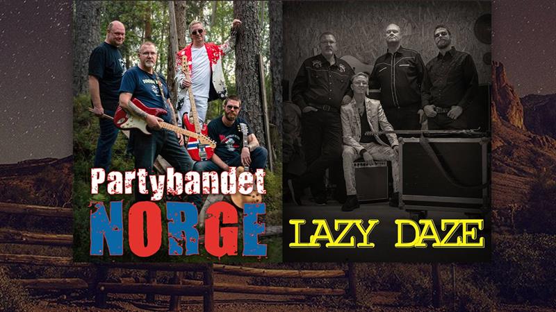 Plakat Partyaften // Lazy Daze og Partybandet Norge