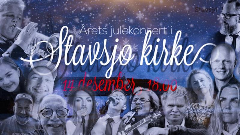 Plakat Årets julekonsert i Stavsjø kirke