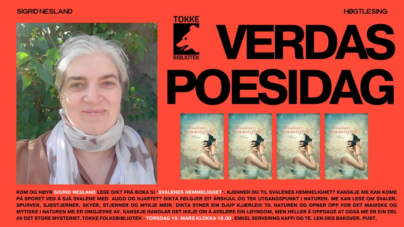 Diktlesing med Sigrid Nesland - Verdas poesidag - Vest-Telemark.no