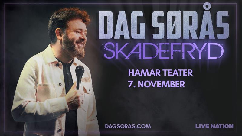 Plakat Dag Sørås: Skadefryd - Billetter på venues.no