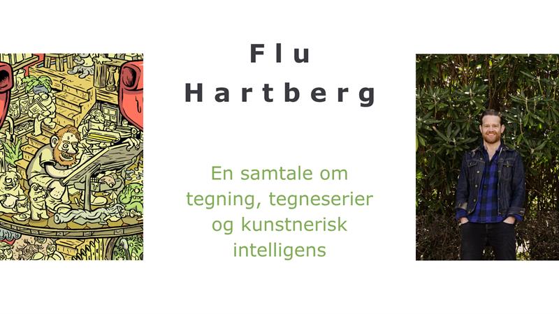 Plakat En samtale om tegning, tegneserier og kunstnerisk intelligens