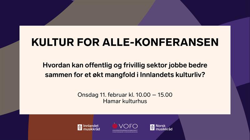 Plakat Kultur for alle-konferansen