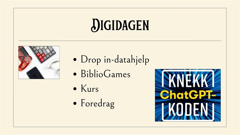 Plakat Digidagen på Stange bibliotek