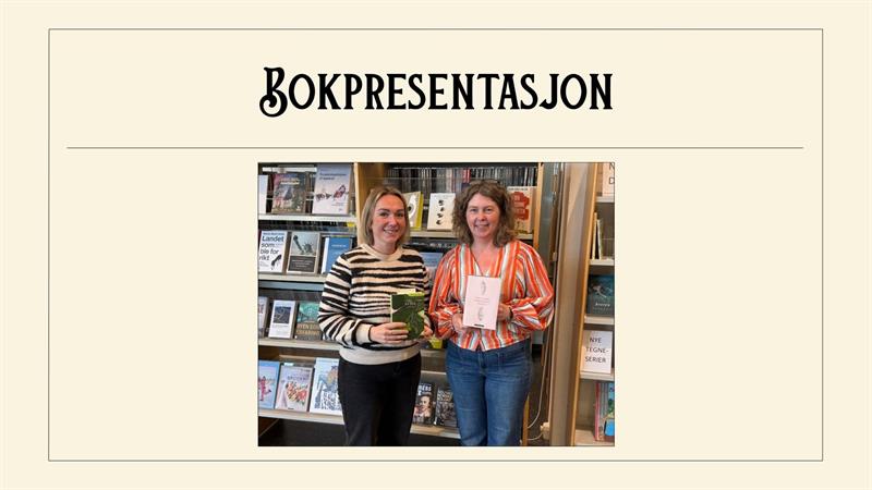 Plakat Bokprat / presentasjon av nye bøker