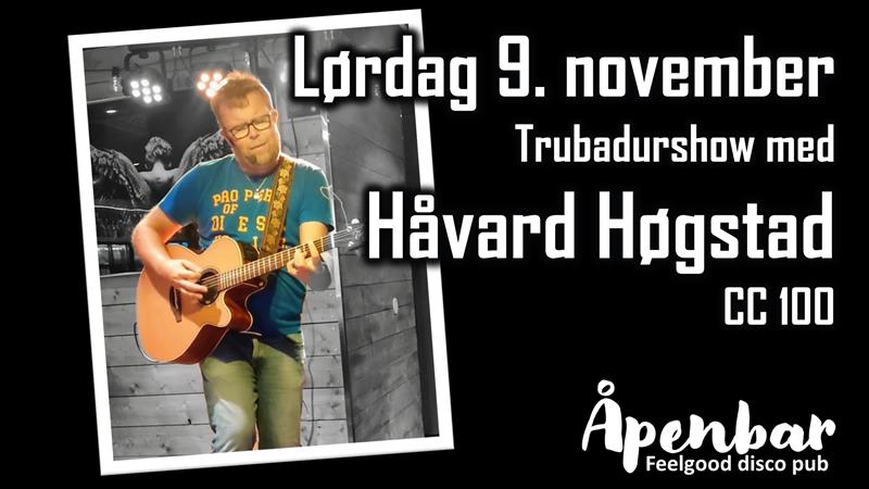 Plakat Trubadurshow med Håvard Høgstad