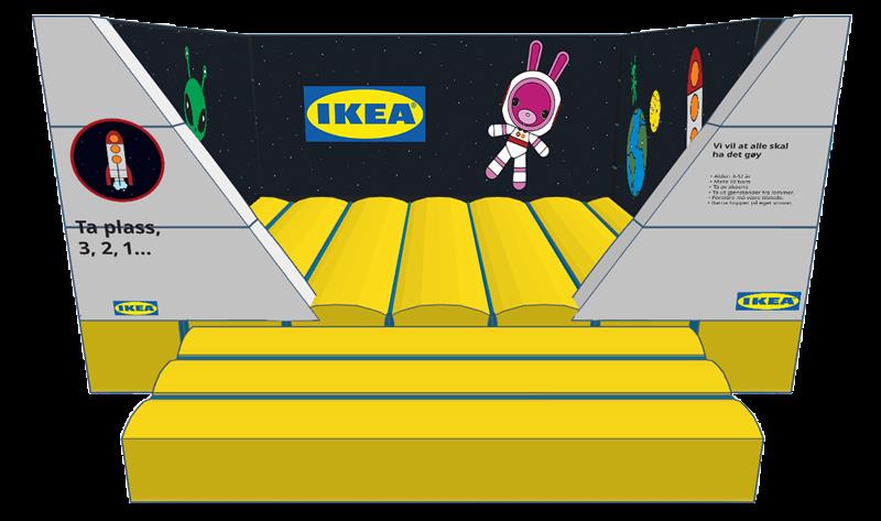 Plakat Sommer på IKEA: Hoppeslott for alle barn