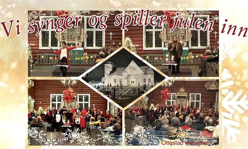 Plakat Vi synger julen inn i Ottestad kirke