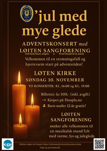 Adventskonsert med Løiten Sangforening