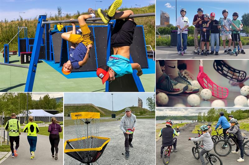 Plakat Aktiv torsdag i Mjøsparken - fysisk aktivitet